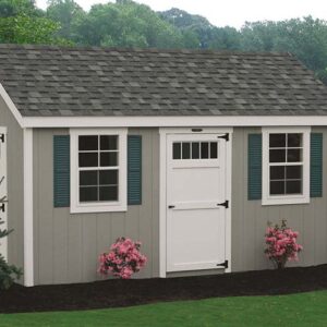 A 10 by 16 Cape Cod shed from Breezy Acres