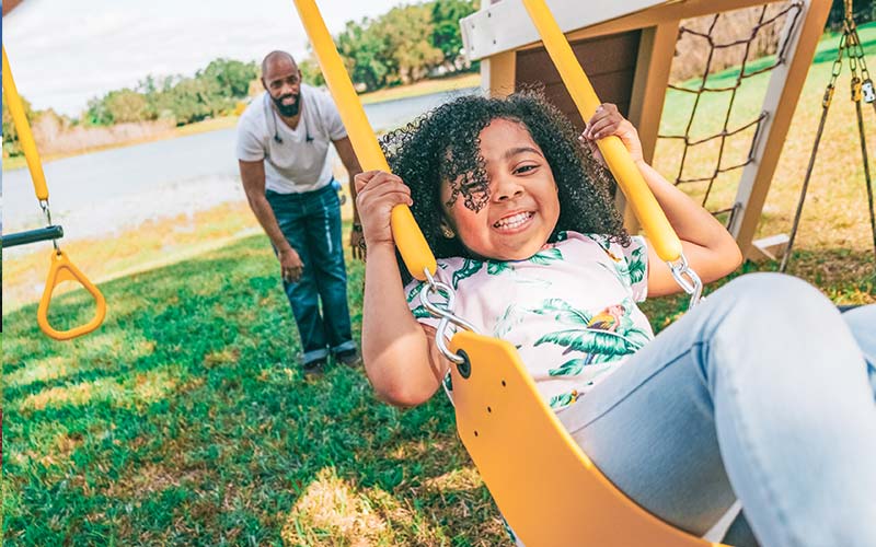 Custom Designed Vinyl Swing Set