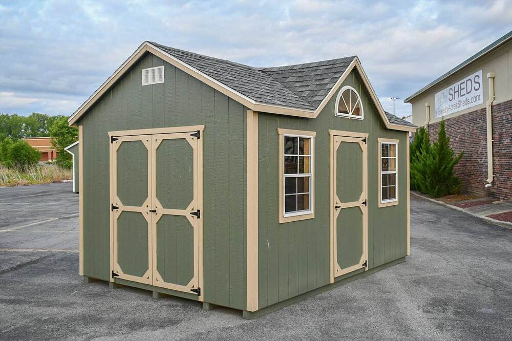 Breezy Acres sheds green shed