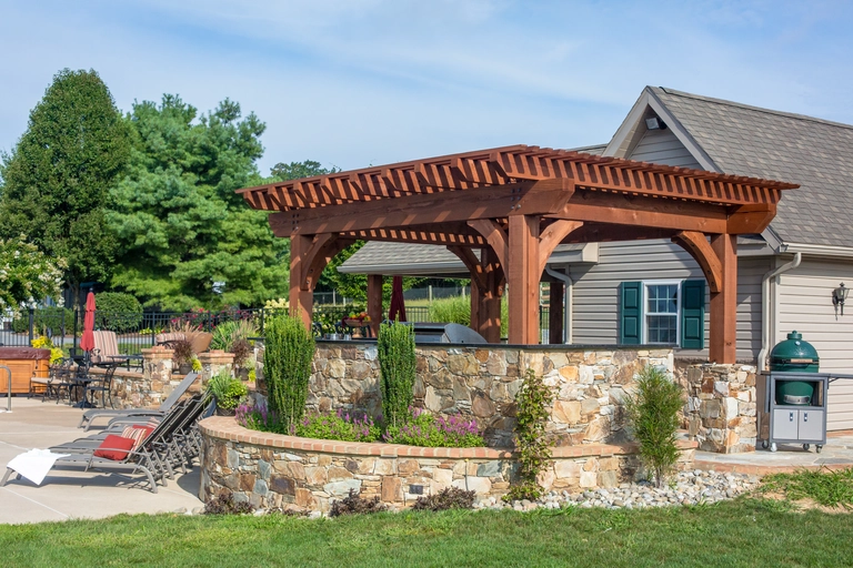 wood pergola