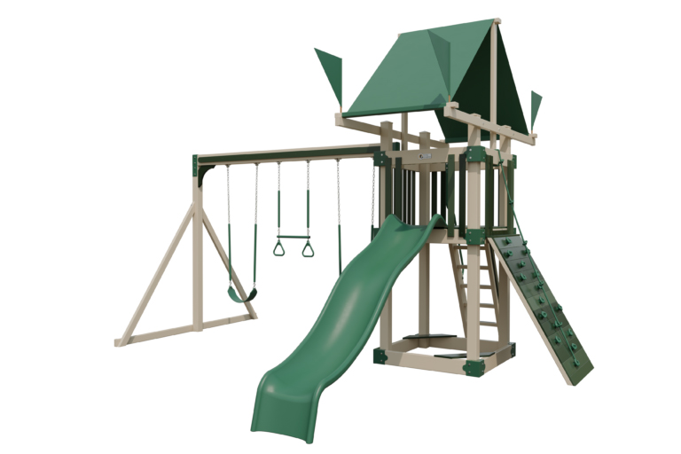 Basecamp 44 RTGO Almond and Green Front Right Vinyl Playset